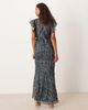 ASOS DESIGN ASOS DESIGN maxi dress with frill body detailing in blue floral print-Multi - 3