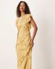 ASOS DESIGN ASOS DESIGN maxi dress with frill body detailing in yellow stripes-Multi - 4