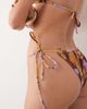 ASOS DESIGN ASOS DESIGN May shirred tie side bikini bottoms in bold abstract floral-Multi - 2