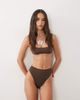 ASOS DESIGN ASOS DESIGN Maya Azores high leg high waist bikini bottoms in chocolate-Brown - 2