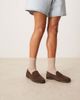 ASOS DESIGN ASOS DESIGN Mayfair premium ruched loafers in brown suede - 4