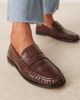 ASOS DESIGN ASOS DESIGN Mayfair premium ruched loafers in chocolate croc emboss leather-Brown - 2