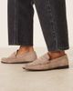 ASOS DESIGN ASOS DESIGN Mayfair premium ruched loafers in sand suede-Neutral - 1