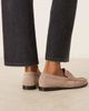 ASOS DESIGN ASOS DESIGN Mayfair premium ruched loafers in sand suede-Neutral - 2