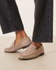 ASOS DESIGN ASOS DESIGN Mayfair premium ruched loafers in sand suede-Neutral - 3