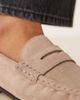 ASOS DESIGN ASOS DESIGN Mayfair premium ruched loafers in sand suede-Neutral - 4