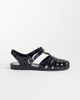 ASOS DESIGN ASOS DESIGN Medley jelly fisherman flats in black - 1