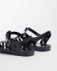 ASOS DESIGN ASOS DESIGN Medley jelly fisherman flats in black - 4
