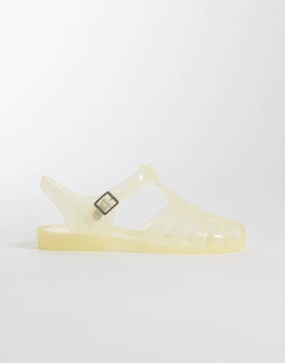 ASOS DESIGN ASOS DESIGN Medley jelly fisherman flats in lemon-Yellow