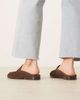 ASOS DESIGN ASOS DESIGN Mellow premium loafer mules in chocolate suede-Brown - 4