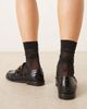ASOS DESIGN ASOS DESIGN Melrose chain detail ruched loafers in black croc - 4
