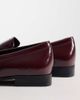 ASOS DESIGN ASOS DESIGN Melva clean round toe loafers in burgundy-Red - 4