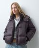 ASOS DESIGN ASOS DESIGN mercerized short hooded padded jacket in choc plum-Brown - 1