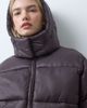 ASOS DESIGN ASOS DESIGN mercerized short hooded padded jacket in choc plum-Brown - 2
