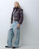 ASOS DESIGN ASOS DESIGN mercerized short hooded padded jacket in choc plum-Brown - 3