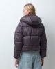 ASOS DESIGN ASOS DESIGN mercerized short hooded padded jacket in choc plum-Brown - 4