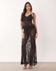 ASOS DESIGN ASOS DESIGN mesh and lace insert maxi skirt in black - part of a set-White - 1