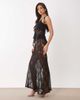 ASOS DESIGN ASOS DESIGN mesh and lace insert maxi skirt in black - part of a set-White - 2