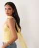 ASOS DESIGN ASOS DESIGN mesh cami top with scarf detail in yellow - 1