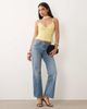 ASOS DESIGN ASOS DESIGN mesh cami top with scarf detail in yellow - 2