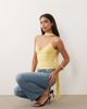 ASOS DESIGN ASOS DESIGN mesh cami top with scarf detail in yellow - 3