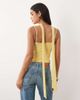 ASOS DESIGN ASOS DESIGN mesh cami top with scarf detail in yellow - 4