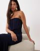 ASOS DESIGN ASOS DESIGN mesh drape bandeau maxi dress in navy - 4