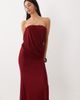 ASOS DESIGN ASOS DESIGN mesh drape bandeau maxi dress in wine-Red - 2