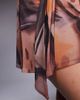 ASOS DESIGN ASOS DESIGN mesh flippy mini skirt with ruched tie detail in brown abstract print - part of a set-Multi - 3