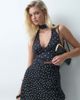 ASOS DESIGN ASOS DESIGN mesh halter neck with scarf detail in polka dot-Multi - 1