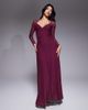 ASOS DESIGN ASOS DESIGN mesh long sleeve maxi dress with exposed seam detailing in deep plum-Purple - 1