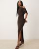 ASOS DESIGN ASOS DESIGN mesh maxi skirt in chocolate - part of a set-Brown - 1
