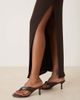 ASOS DESIGN ASOS DESIGN mesh maxi skirt in chocolate - part of a set-Brown - 2