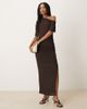 ASOS DESIGN ASOS DESIGN mesh maxi skirt in chocolate - part of a set-Brown - 3