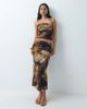 ASOS DESIGN ASOS DESIGN mesh midi skirt with ruching in blurred floral - part of a set-Multi - 1