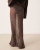 ASOS DESIGN ASOS DESIGN mesh sheer maxi skirt in brown polka dot - 4