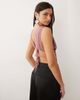 ASOS DESIGN ASOS DESIGN mesh tie front scarf detail bralet top in beige-Neutral - 3