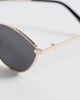 ASOS DESIGN ASOS DESIGN metal angled sunglasses in gold - 2