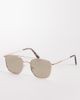 ASOS DESIGN ASOS DESIGN metal aviator sunglasses with gold-tone frames and brown lenses - 1