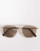 ASOS DESIGN ASOS DESIGN metal aviator sunglasses with gold-tone frames and brown lenses - 3