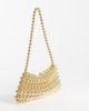 ASOS DESIGN ASOS DESIGN metal beaded clutch bag in gold - 4