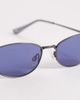 ASOS DESIGN ASOS DESIGN metal fashion glasses in gunmetal frame with blue lens-Gray - 2