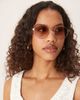 ASOS DESIGN ASOS DESIGN metal round sunglasses with ombre brown lenses - 1