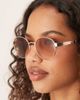 ASOS DESIGN ASOS DESIGN metal round sunglasses with ombre brown lenses - 2