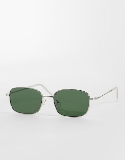 ASOS DESIGN ASOS DESIGN metal square sunglasses with G15 lens in silver