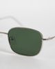 ASOS DESIGN ASOS DESIGN metal square sunglasses with G15 lens in silver - 2