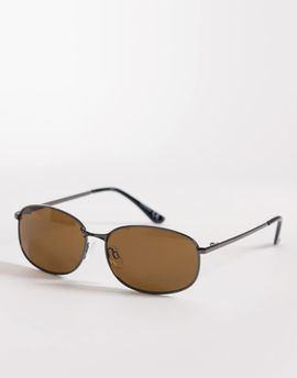 ASOS DESIGN ASOS DESIGN metal sunglasses in brown frame with brown lens