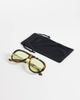 ASOS DESIGN ASOS DESIGN metal temple aviator in tort with light green lens-Brown - 3