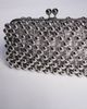 ASOS DESIGN ASOS DESIGN metallic beaded box grab clutch bag in silver - 3