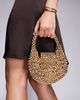 ASOS DESIGN ASOS DESIGN metallic beaded flap over clutch bag in gold - 1